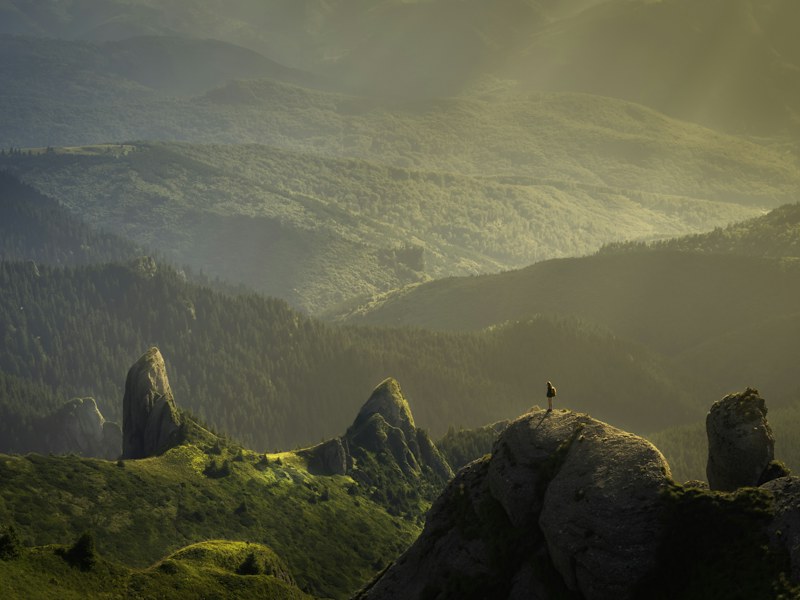 An open mountain landscape